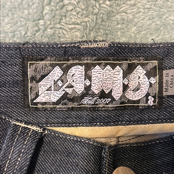 L.A.M.B. Black Cropped Jeans with Gold Hardware - Picture 2 of 3